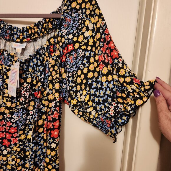 LuLaRoe Lily Top Peasant Style 3X - NWT - Picture 6 of 7